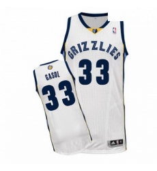 Mens Adidas Memphis Grizzlies 33 Marc Gasol Authentic White Home NBA Jersey