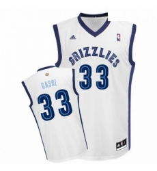 Mens Adidas Memphis Grizzlies 33 Marc Gasol Swingman White Home NBA Jersey
