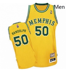 Mens Adidas Memphis Grizzlies 50 Zach Randolph Authentic Gold ABA Hardwood Classic NBA Jersey