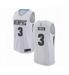 Mens Memphis Grizzlies 3 Grayson Allen Authentic White Basketball Jersey City Edition 