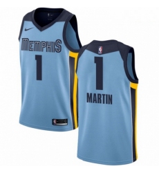 Mens Nike Memphis Grizzlies 1 Jarell Martin Authentic Light Blue NBA Jersey Statement Edition 