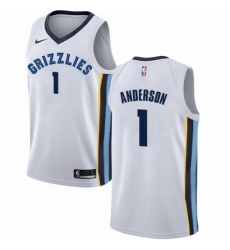 Mens Nike Memphis Grizzlies 1 Kyle Anderson Swingman White NBA Jersey Association Edition 