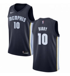 Mens Nike Memphis Grizzlies 10 Mike Bibby Swingman Navy Blue Road NBA Jersey Icon Edition 