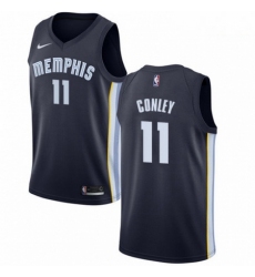 Mens Nike Memphis Grizzlies 11 Mike Conley Swingman Navy Blue Road NBA Jersey Icon Edition