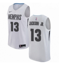 Mens Nike Memphis Grizzlies 13 Jaren Jackson Jr Authentic White NBA Jersey City Edition 