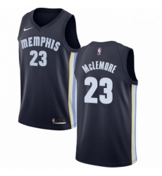 Mens Nike Memphis Grizzlies 23 Ben McLemore Swingman Navy Blue Road NBA Jersey Icon Edition 