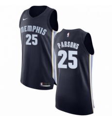 Mens Nike Memphis Grizzlies 25 Chandler Parsons Authentic Navy Blue Road NBA Jersey Icon Edition 