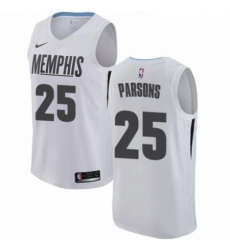 Mens Nike Memphis Grizzlies 25 Chandler Parsons Authentic White NBA Jersey City Edition 