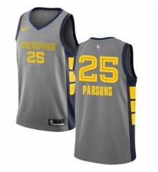 Mens Nike Memphis Grizzlies 25 Chandler Parsons Swingman Gray NBA Jersey City Edition 