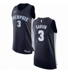 Mens Nike Memphis Grizzlies 3 Jevon Carter Authentic Navy Blue Road NBA Jersey Icon Edition 