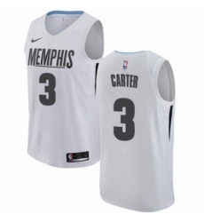 Mens Nike Memphis Grizzlies 3 Jevon Carter Swingman White NBA Jersey City Edition 