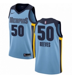 Mens Nike Memphis Grizzlies 50 Bryant Reeves Authentic Light Blue NBA Jersey Statement Edition