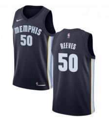 Mens Nike Memphis Grizzlies 50 Bryant Reeves Swingman Navy Blue Road NBA Jersey Icon Edition