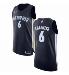 Mens Nike Memphis Grizzlies 6 Mario Chalmers Authentic Navy Blue Road NBA Jersey Icon Edition 