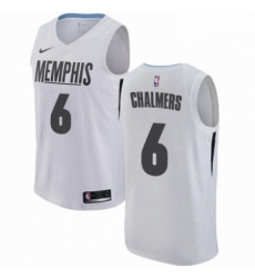 Mens Nike Memphis Grizzlies 6 Mario Chalmers Swingman White NBA Jersey City Edition 