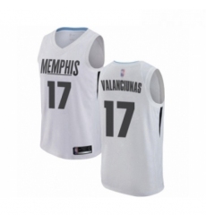 Womens Memphis Grizzlies 17 Jonas Valanciunas Swingman White Basketball Jersey City Edition 