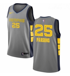 Womens Nike Memphis Grizzlies 25 Chandler Parsons Swingman Gray NBA Jersey City Edition 