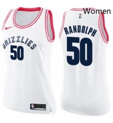 Womens Nike Memphis Grizzlies 50 Zach Randolph Swingman WhitePink Fashion NBA Jersey