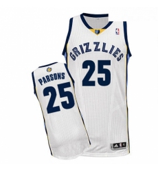 Youth Adidas Memphis Grizzlies 25 Chandler Parsons Authentic White Home NBA Jersey 