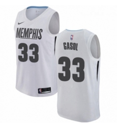 Youth Nike Memphis Grizzlies 33 Marc Gasol Swingman White NBA Jersey City Edition