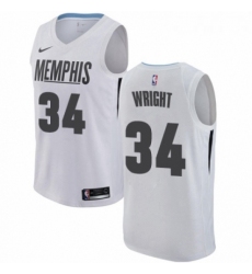 Youth Nike Memphis Grizzlies 34 Brandan Wright Swingman White NBA Jersey City Edition 