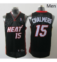 Heat 15 Mario Chalmers Black Stitched NBA Jersey 