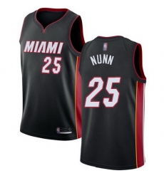 Heat  25 Kendrick Nunn Black Basketball Swingman Icon Edition Jersey