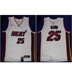 Heat 25 Kendrick Nunn White Nike Swingman Jersey