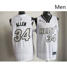 Heat 34 Ray Allen White on White Stitched NBA Jersey