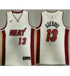 Men Miami Heat 13 Bam Adebayo White 2020 Nike Swingman Stitched NBA Jersey