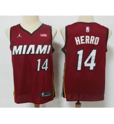 Men Miami Heat 14 Tyler Herro Red 2020 Brand Jordan Swingman Stitched NBA Jersey With The NEW Sponsor Logo