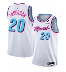 Men Miami Heat 20 Kyle Anderson White 2025 City Edition Stitched Basketball Jersey