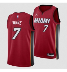 Men Miami Heat 7 Kel 27el Were Red 2024 Draft Statement Edition Stitched Basketball Jersey