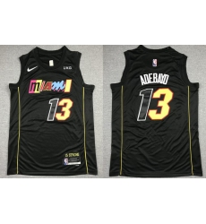 Men Nike Miami Heat 13 Bam Adebayo NBA Swingman 75th Anniversary 2021 New City Edition Jersey
