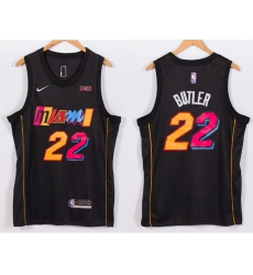 Men Nike Miami Heat 22 Jimmy Butler NBA Swingman 2021 New City Edition Jersey