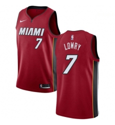Men Nike Miami Heat 7 Kyle Lowry Red NBA Swingman Statement Edition Jersey