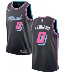 Men Nike Miami Heats Meyers Leonard 0 Black Jersey City Edition