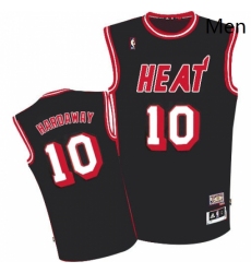Mens Adidas Miami Heat 10 Tim Hardaway Authentic Black ABA Hardwood Classic NBA Jersey
