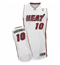 Mens Adidas Miami Heat 10 Tim Hardaway Authentic White Home NBA Jersey