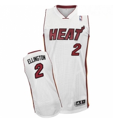 Mens Adidas Miami Heat 2 Wayne Ellington Authentic White Home NBA Jersey