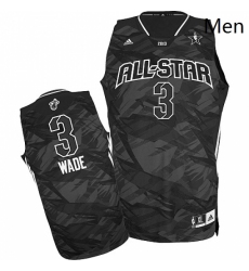 Mens Adidas Miami Heat 3 Dwyane Wade Swingman Black 2013 All Star NBA Jersey