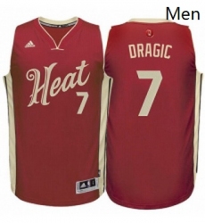 Mens Adidas Miami Heat 7 Goran Dragic Swingman Red 2015 16 Christmas Day NBA Jersey
