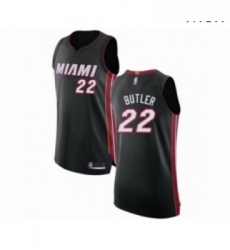 Mens Miami Heat 22 Jimmy Butler Authentic Black Basketball Jersey Icon Edition 