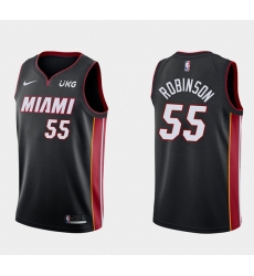 Men's Miami Heat #55 Duncan Robinson Black Stitched NBA Jersey