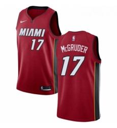 Mens Nike Miami Heat 17 Rodney McGruder Swingman Red NBA Jersey Statement Edition 