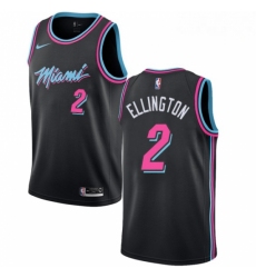 Mens Nike Miami Heat 2 Wayne Ellington Swingman Black NBA Jersey City Edition