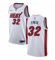 Mens Nike Miami Heat 32 Shaquille ONeal Swingman NBA Jersey Association Edition