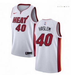 Mens Nike Miami Heat 40 Udonis Haslem Authentic NBA Jersey Association Edition