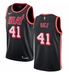 Mens Nike Miami Heat 41 Glen Rice Swingman Black Black Fashion Hardwood Classics NBA Jersey