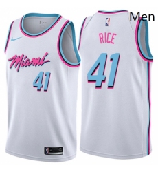 Mens Nike Miami Heat 41 Glen Rice Swingman White NBA Jersey City Edition